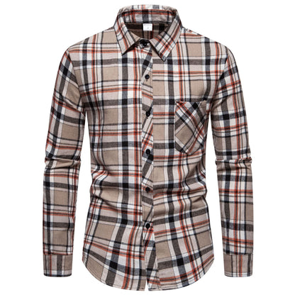 Men's Checkered Modern Shirt Chest Pocket
