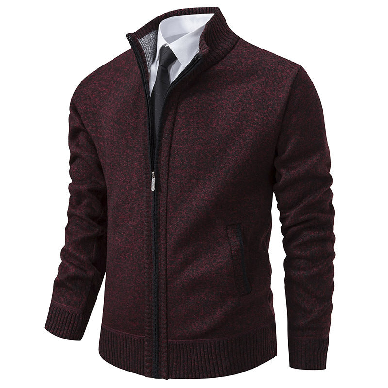Men's Sports Jacket Stand-Up Collar Zipper Modern
