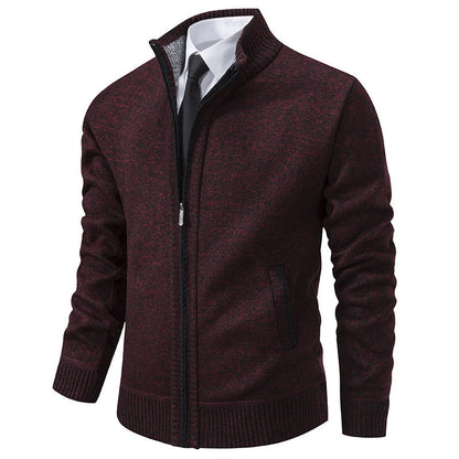 Men's Sports Jacket Stand-Up Collar Zipper Modern
