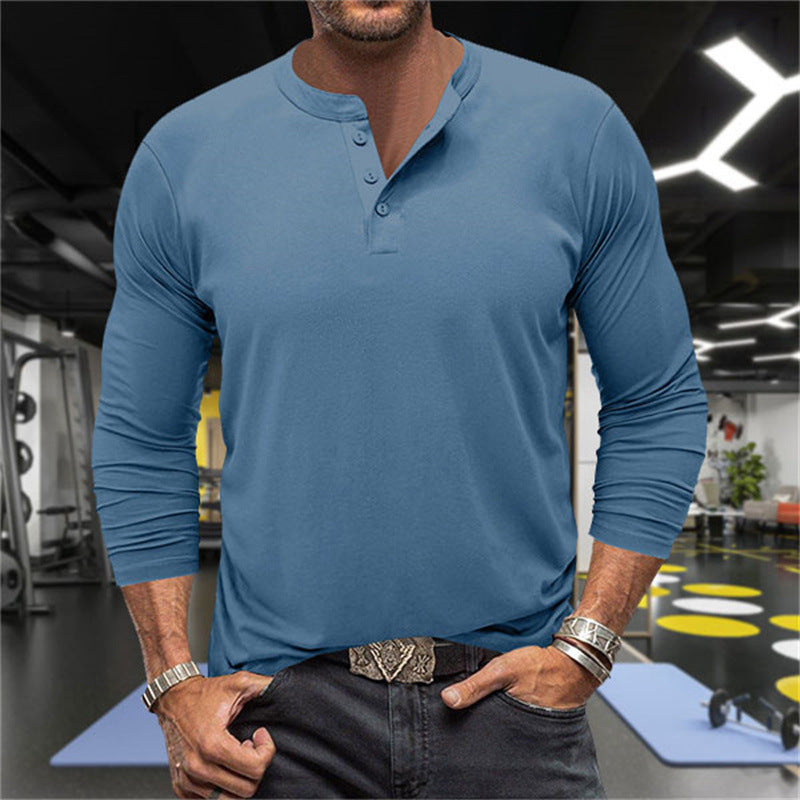 Herren Langarm-Shirt atmungsaktiv Komfort Baumwolle - IdealeKleiden