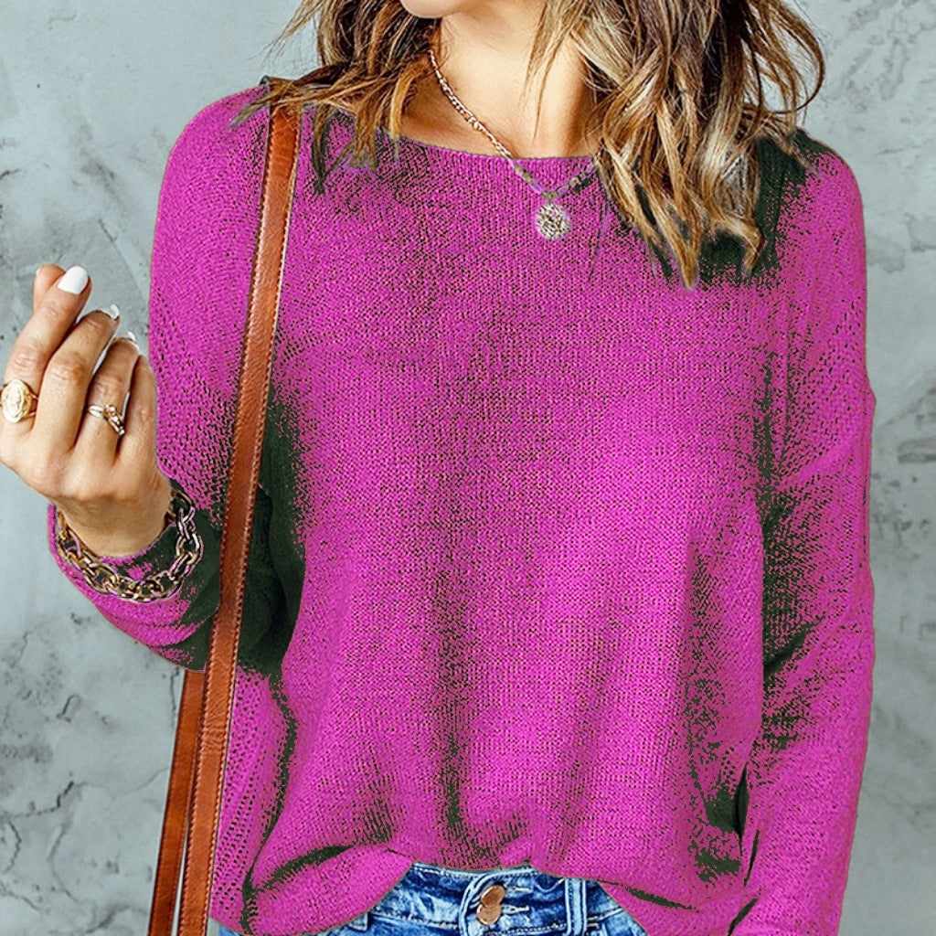 Women's Chunky Knit Oversized V-Neck Sweater