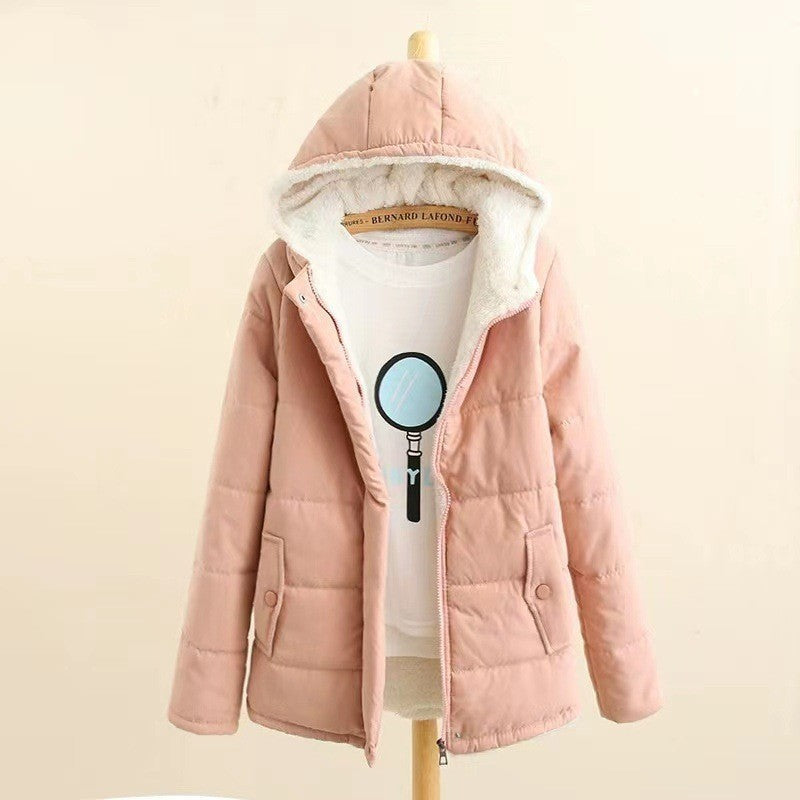 Women's Winter Quilted Jacket Warm Hooded