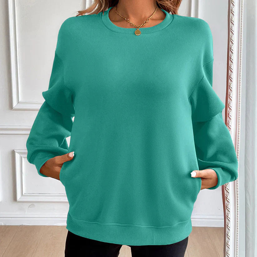 Nora - Comfortable Sweatshirt With Front Pockets