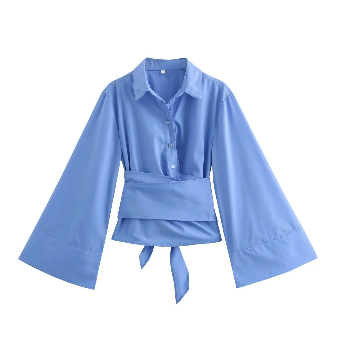 Elegant Women's Blouse Wide Sleeves Tailored Fit