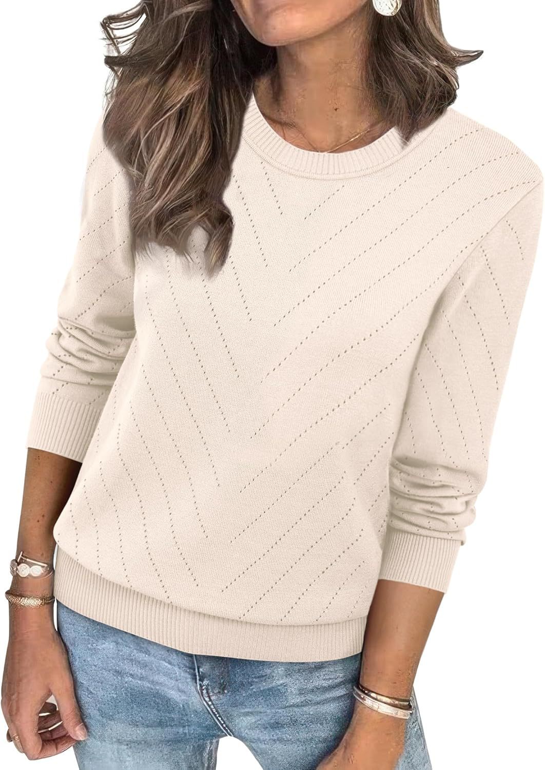 Damen Pullover Streifen Chic Eleganz