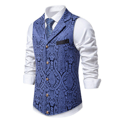 Men's Suit Vest Elegant Floral Pattern High Quality