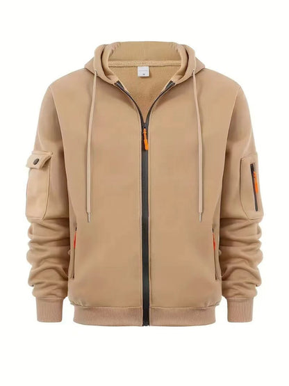 Men's Outdoor Jacket Practical Zip Pockets