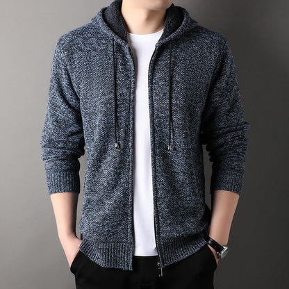 Men's Cardigan Hood Soft Lined Trendy