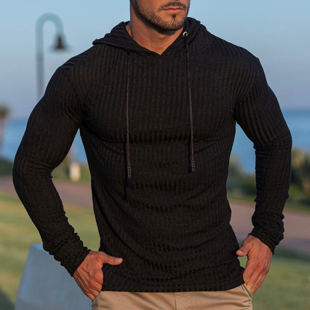 Men's Trendy Ribbed Hoodie
