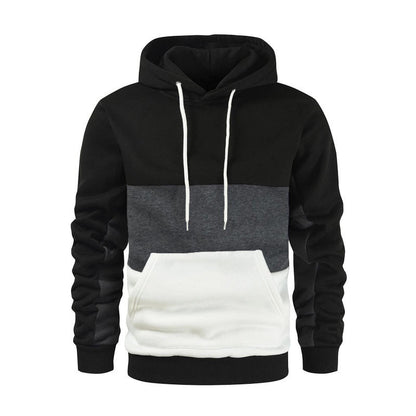 Männer Sportpullover Kapuze Kontrast Farben Trendy
