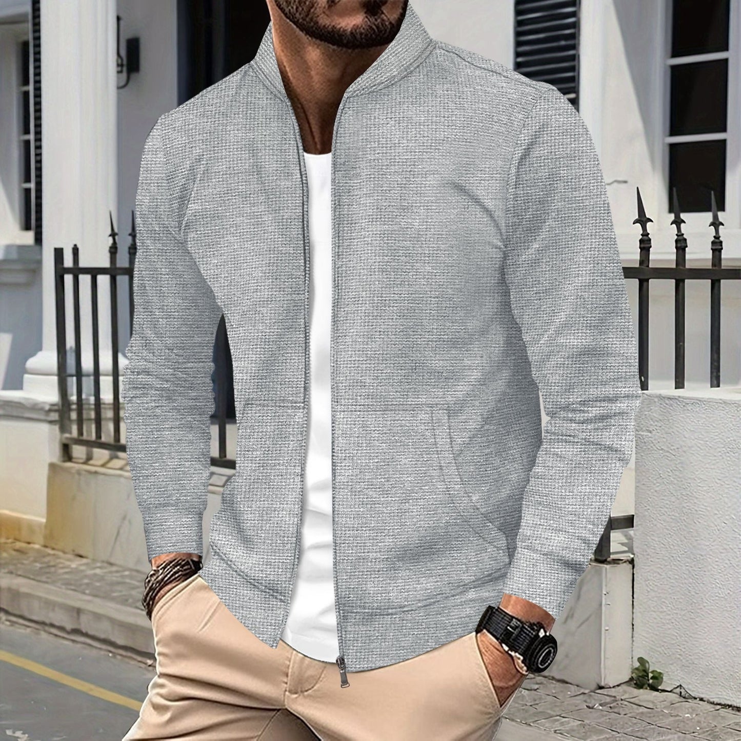 Fashionable Zip Jacket Sporty SlimFit