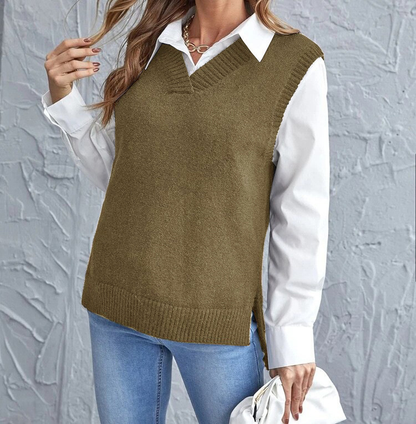 Women's Vest V-Neck Elegant Fashion