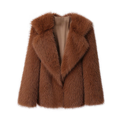 Women's Faux Fur Jacket Elegant Soft Cut