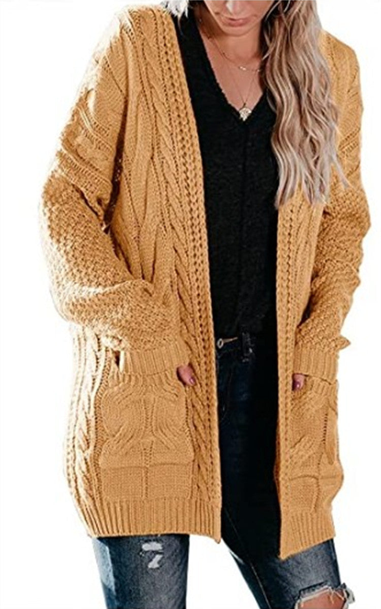 Women's Cardigan Chunky Knit Feminine Practical