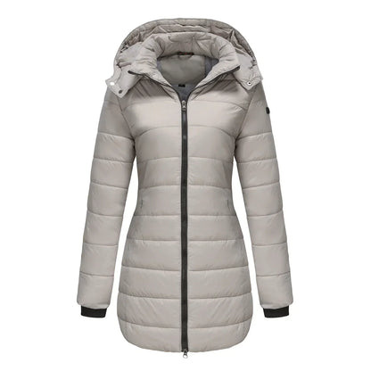 Women's Puffer Jacket Lined Warm Insulated