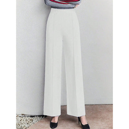 Women's Fabric Trousers High-Waist Elegant Pleated Skirt
