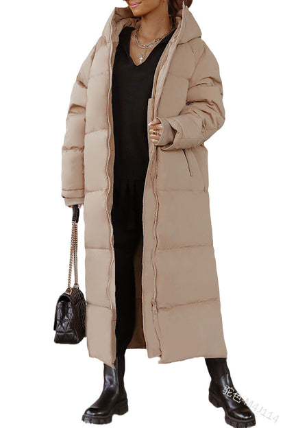 Damen Winterparka Warm Gefüttert mit Kapuze - IdealeKleiden