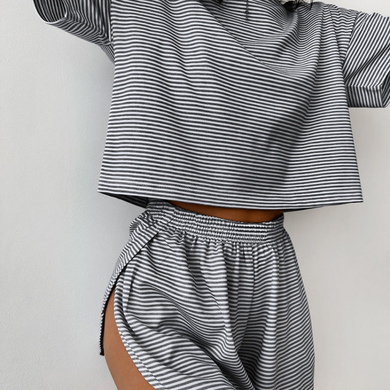 Women's Casual Set Short Sleeve Top and Shorts Summer
