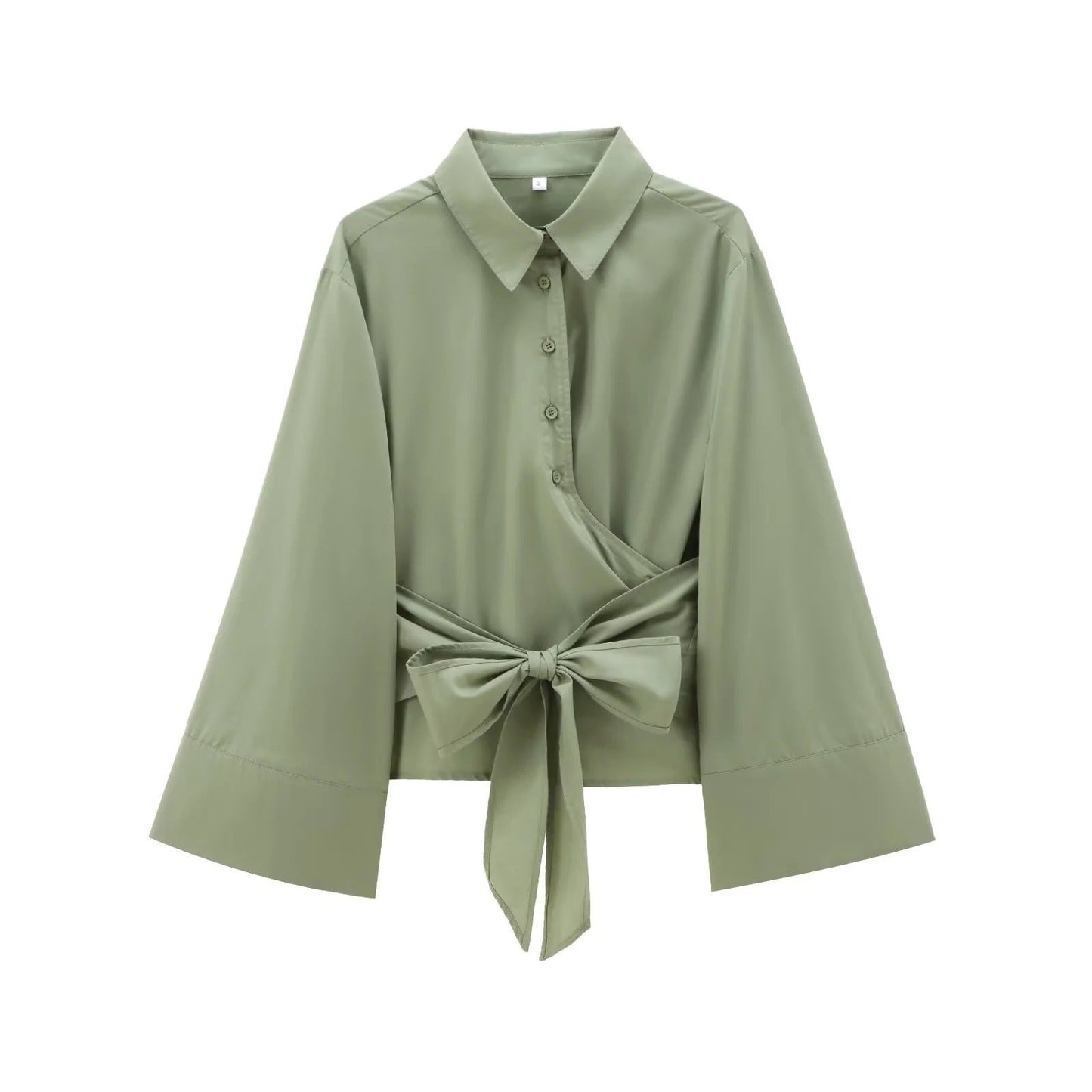 Elegant Women's Blouse Wide Sleeves Tailored Fit