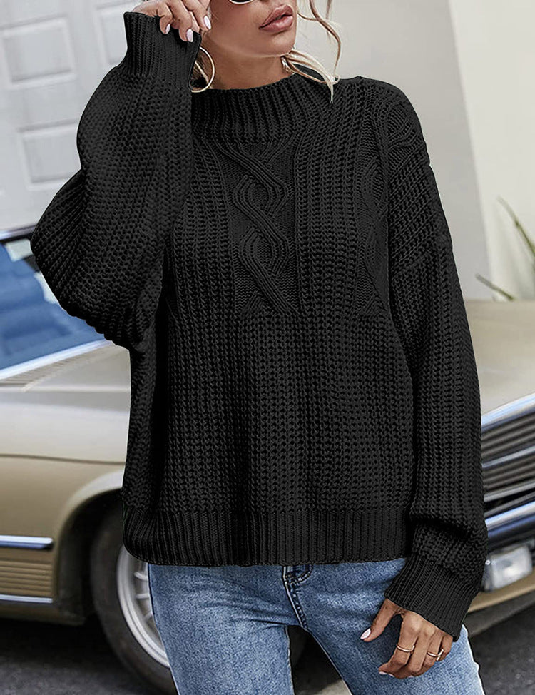 Women's Knitted Jumper Casual Round Neck Loose-fitting