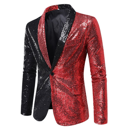 Men's Glitter Jacket Modern Cut Sparkling