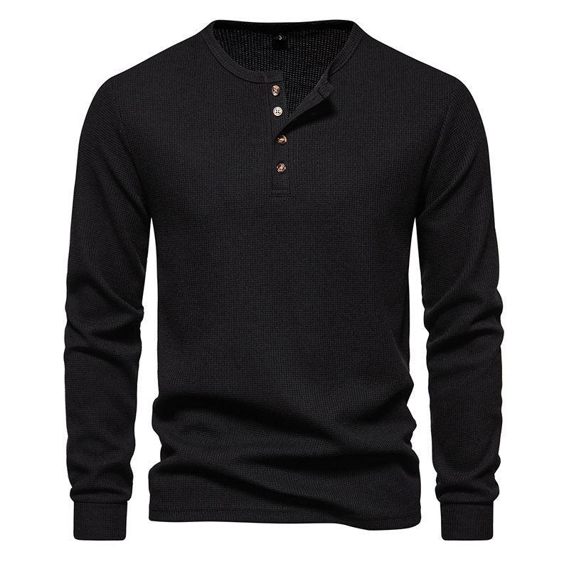 Men's Long-Sleeved Shirt Structured Modern Buttons