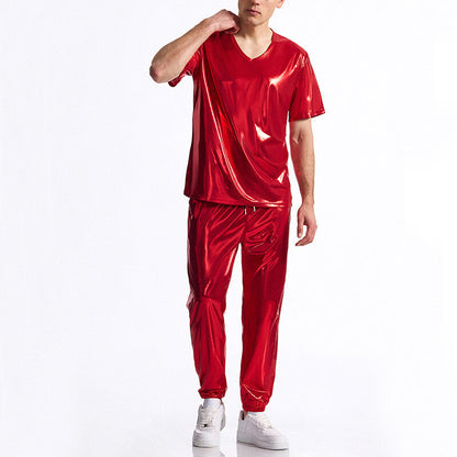 Men's Shiny Modern Elastic Sports Tracksuit