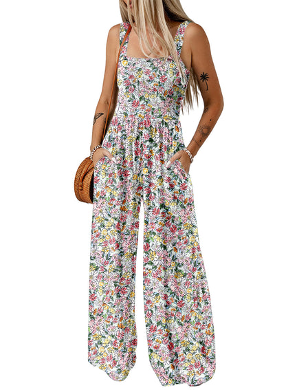Elegant Women's Jumpsuit Floral Print Summer