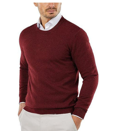 Men's Round Neck Jumper Elegant Design Cotton