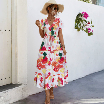 Women's Floral Elegant Summer Maxi Dress