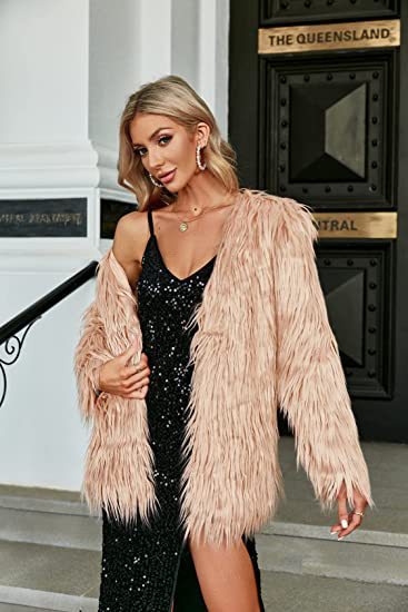 Women's Luxury Faux Fur Jacket Fluffy & Elegant