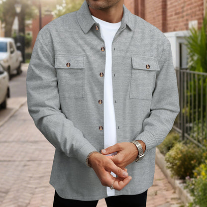 Men's Shirt Blouse Modern Pockets Design