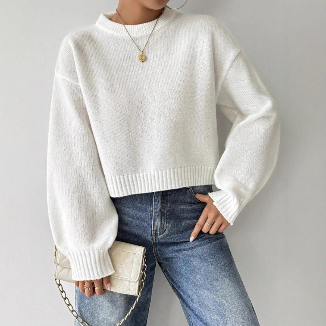 Damen Feinstrick Pullover Elegante Kaschmir Optik - IdealeKleiden