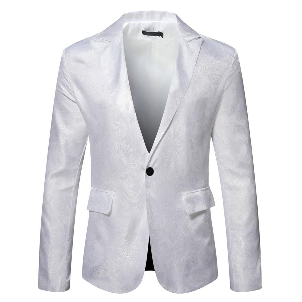 Men's Paisley Pattern Blazer Elegant Slim Fit