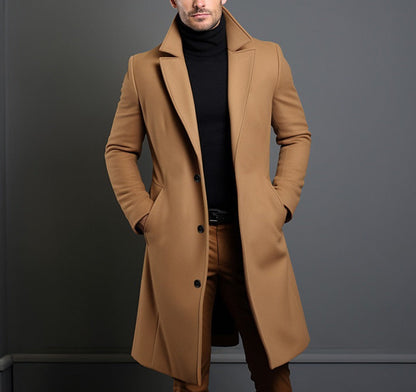 Men's Elegant Slim Modern Wool Coat