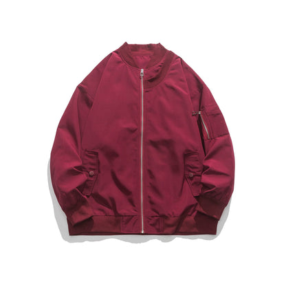 Men's Bomber Jacket Comfortable Zipper Pockets