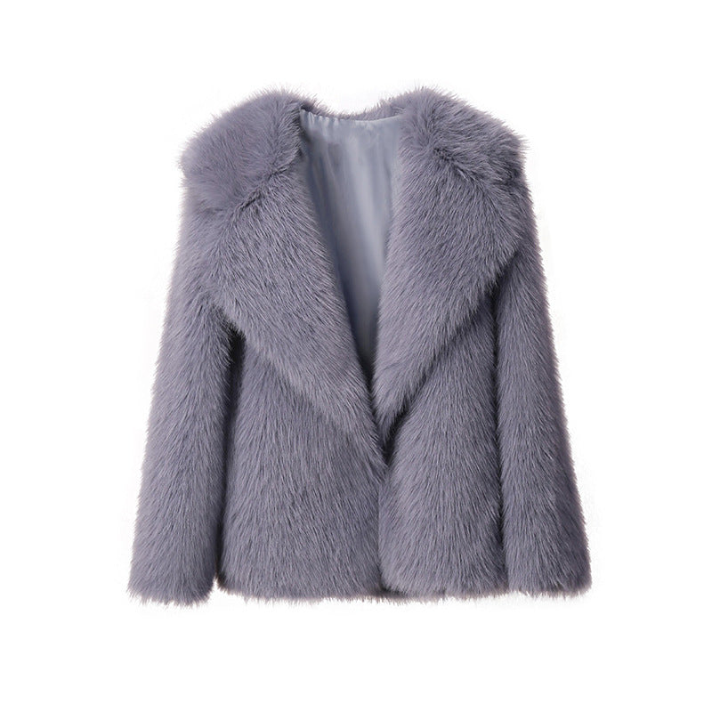 Women's Faux Fur Jacket Elegant Soft Cut
