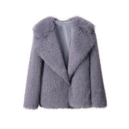 Women's Faux Fur Jacket Elegant Soft Cut