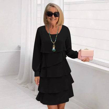 Women's Maxi Dress Elegant Flowing Long-Sleeved