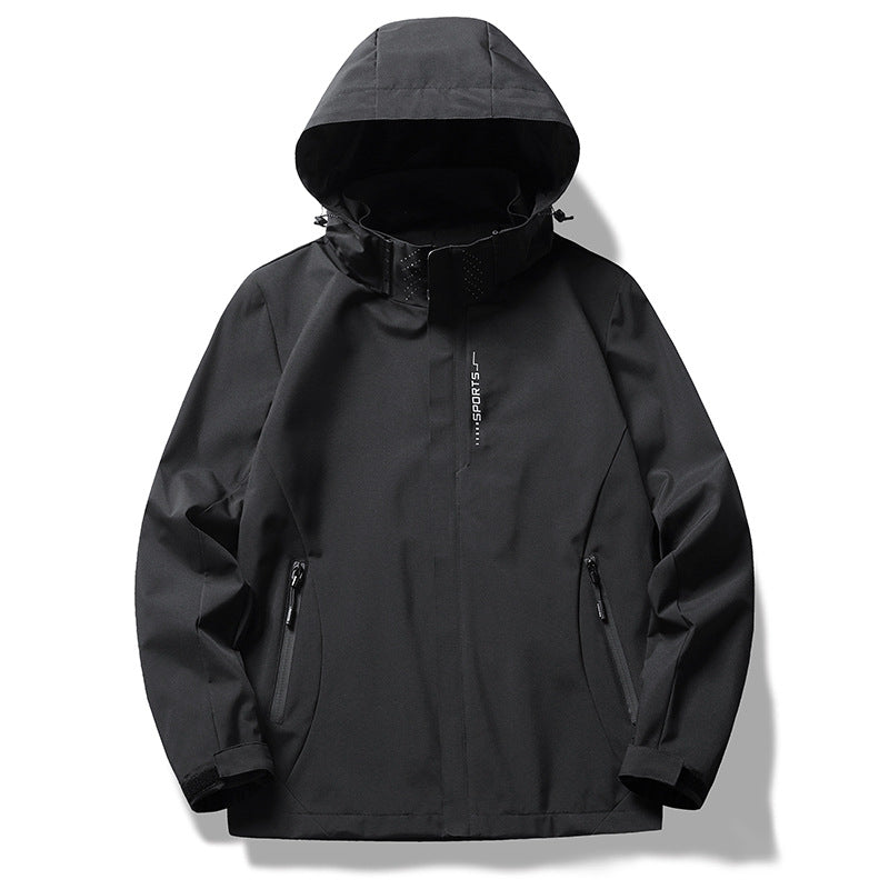 Waterproof Women's Jacket with Hood and Breathable Material