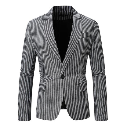 Men's Slim Fit Striped Blazer