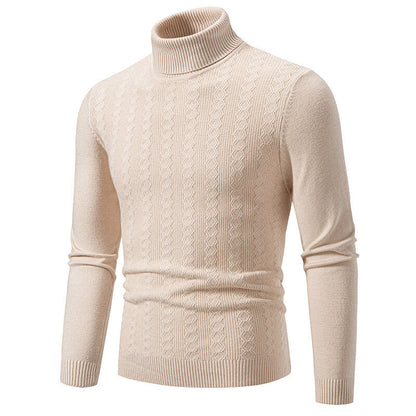 Men's Turtleneck Cable Knit Sweater