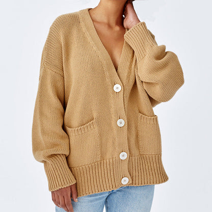 Women's Plus Size Chunky Knit Cardigan Stylish