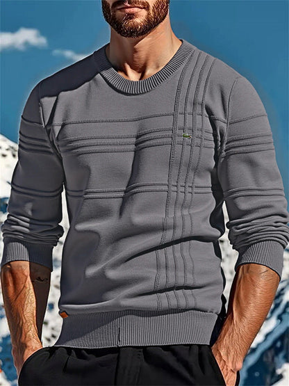 Men's Knitted Jumper Modern Textured Design