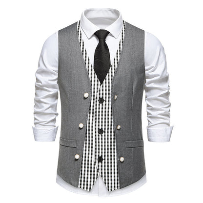 Men's Suit Vest Elegant Contrast Interior