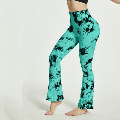Women's Yoga Pants Elegant Tie-Dye Pattern