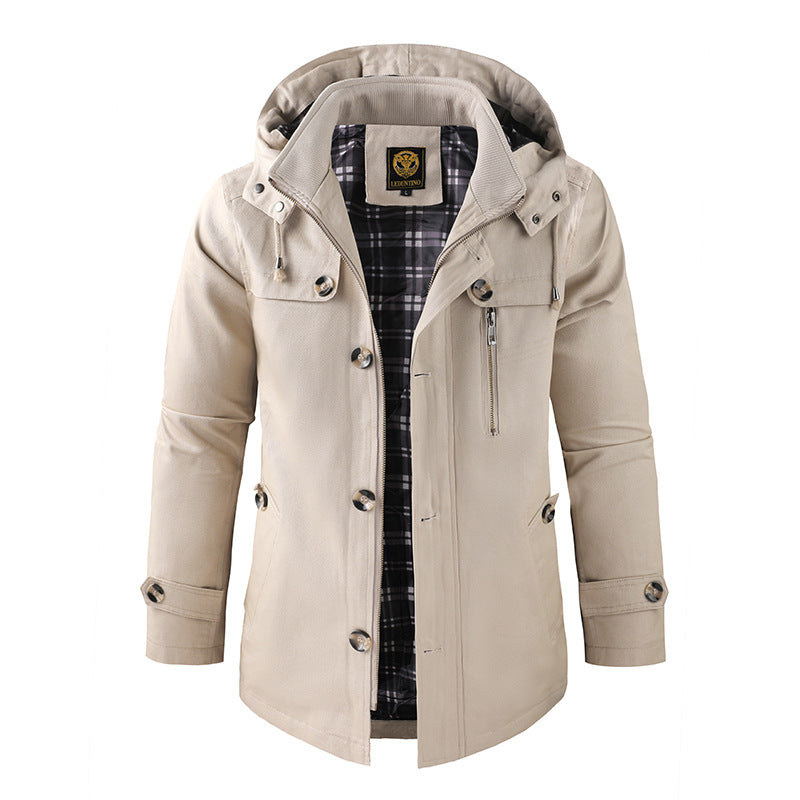 Hooded Jacket Sporty Casual