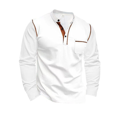 Men's Long-Sleeve Shirt Modern Contrast Design