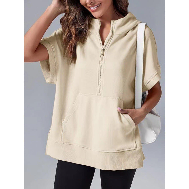 Women's Hooded Sweatshirt Casual With Pockets And Zipper