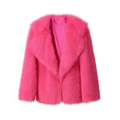 Women's Faux Fur Jacket Elegant Soft Cut